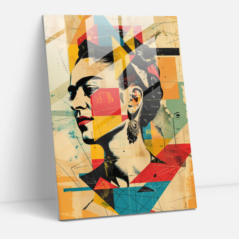 Frida Kahlo Tarzı Duvar Dekorasyonu - Kanvas Tablo Frida Kahlo Eserleri Surrealizm Soyut Geometrik Tasarım