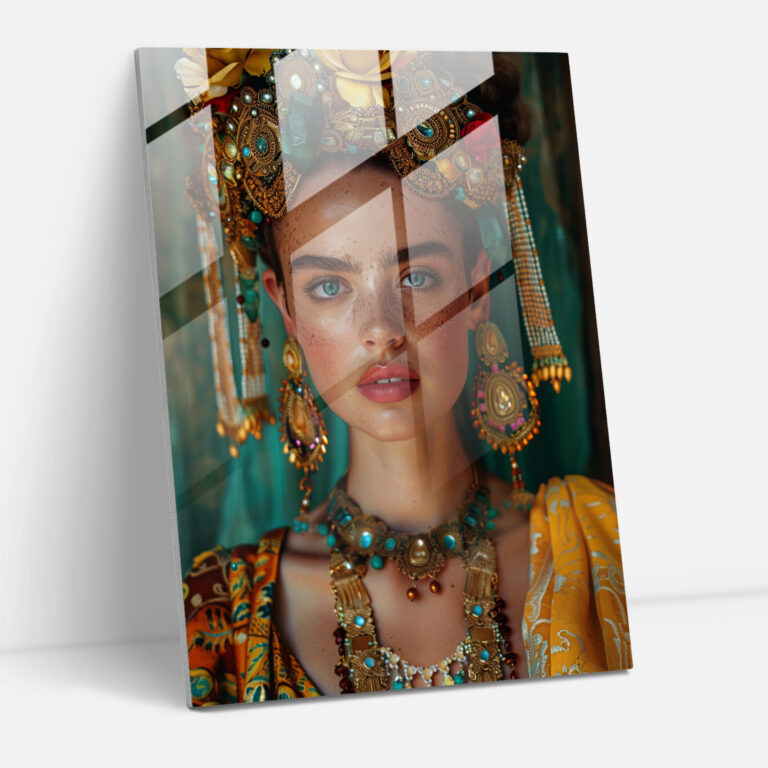 Frida Kahlo Tarzı Cam Sanat - Frida Kahlo Eserleri Detaylı Takılar Kendi Portresi