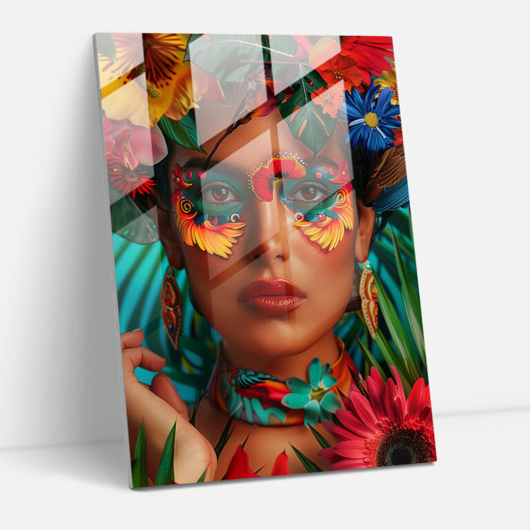 Frida Kahlo Tarzı Ev Dekorasyonu - Kanvas Tablo Surrealist Unsurlar Canlı Renk Paleti Frida Kahlo Tarzı