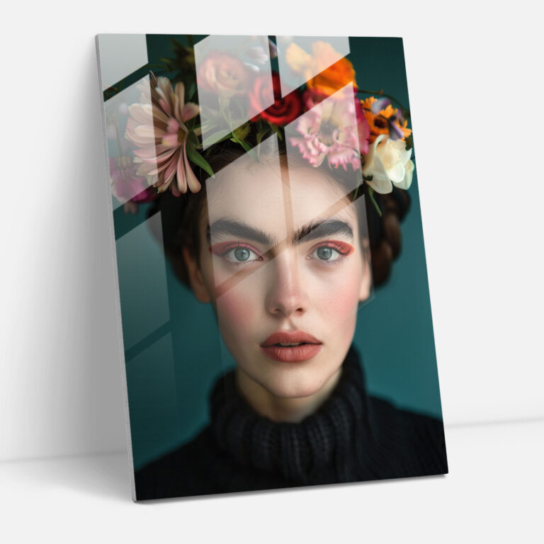 Frida Kahlo Tarzı Ev Dekorasyonu - Frida Kahlo Eserleri Cam Duvar Sanatı Modern Sanat