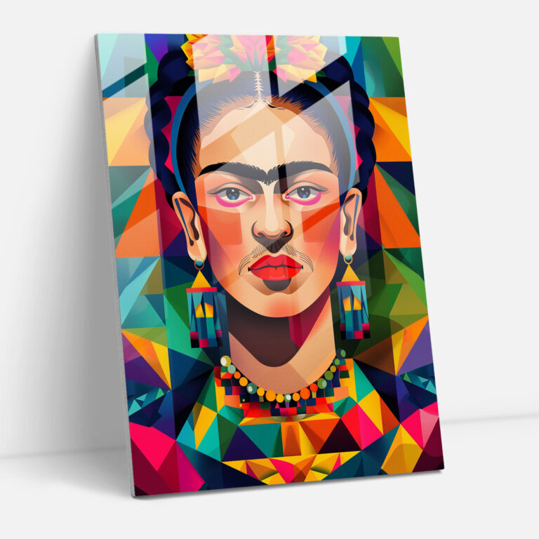 Frida Kahlo Tarzı Modern Sanat - Frida Kahlo Eserleri Ev Dekorasyonu Cam Tablo Modern Sanat