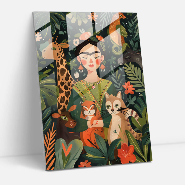 Frida Kahlo Tarzı Duvar Dekorasyonu - Kanvas Tablo Modern Sanat Frida Kahlo Eserleri