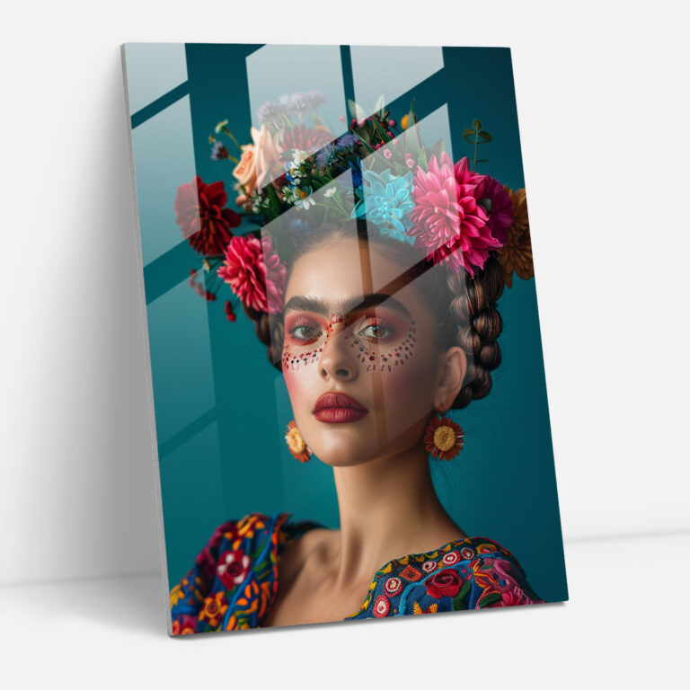Frida Kahlo Tarzı Cam Duvar Sanatı - Ev Dekorasyonu İçin Frida Kahlo Eserlerinden Cam Duvar Sanatı