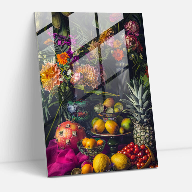 Frida Kahlo Tarzı Duvar Dekorasyonu - Modern Sanat Cam Tablo Frida Kahlo Eserleri