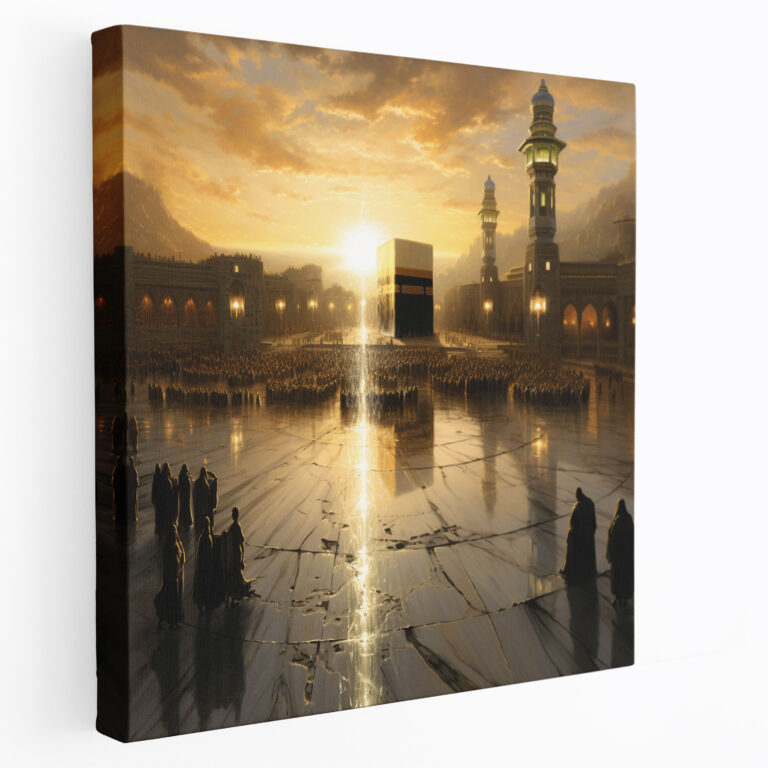 Kaaba Manzaralı Kanvas Tablo - Huzurlu Peysaj Duvar Sanatı