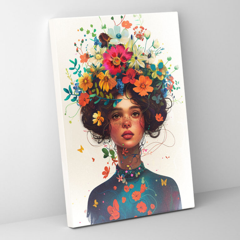 Frida Kahlo Tarzı Kanvas Tablo - Duvar Dekorasyonu Tuval Duvar Sanatı