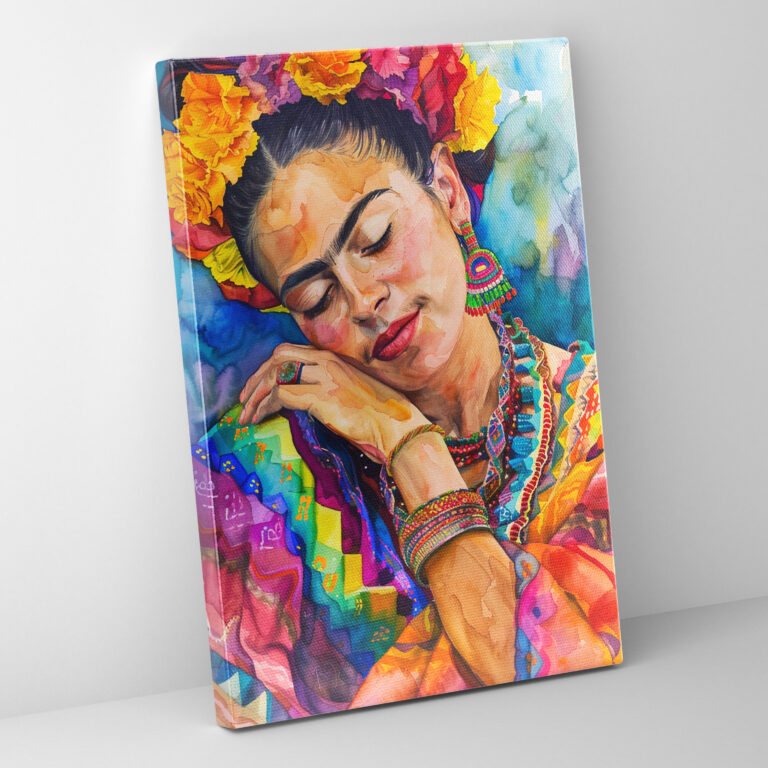 Frida Kahlo Stili Duvar Süsü - Kanvas Tablo Duvar Sanatı