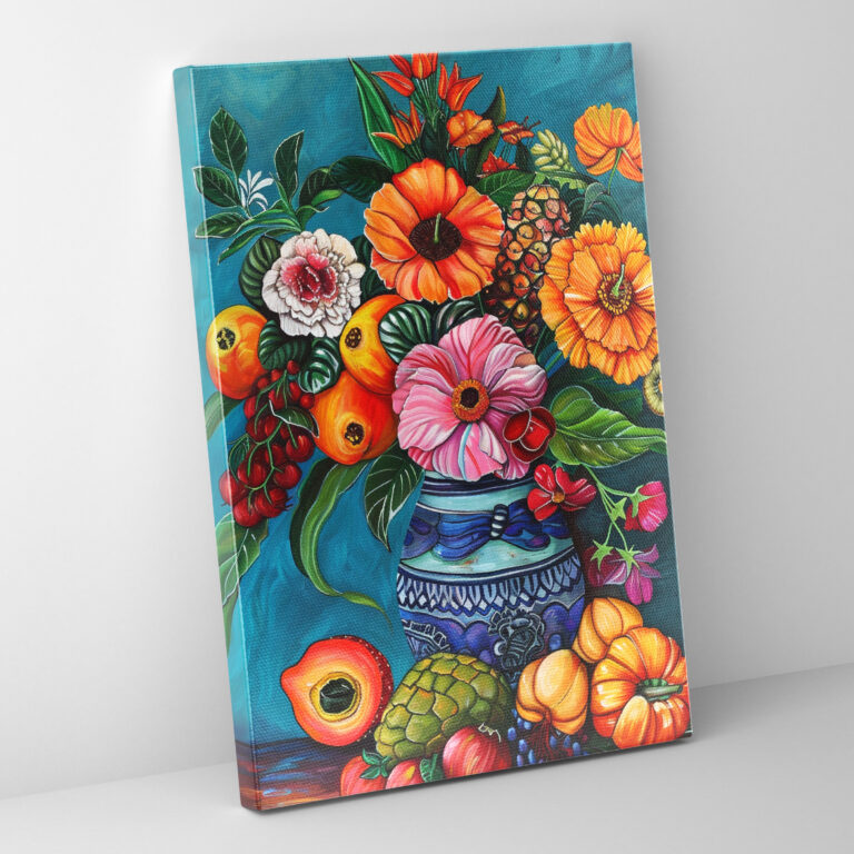Frida Kahlo Tarzı Kanvas Tablo - Frida Kahlo Duvar Dekorasyonu