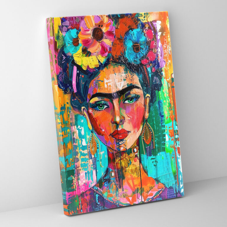 Frida Kahlo Stil Kanvas Tablo - Frida Kahlo Kanvas Duvar Sanatı