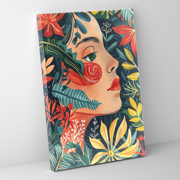 Frida Kahlo Tarzı Kanvas Tablo - Frida Kahlo Kanvas Duvar Sanatı