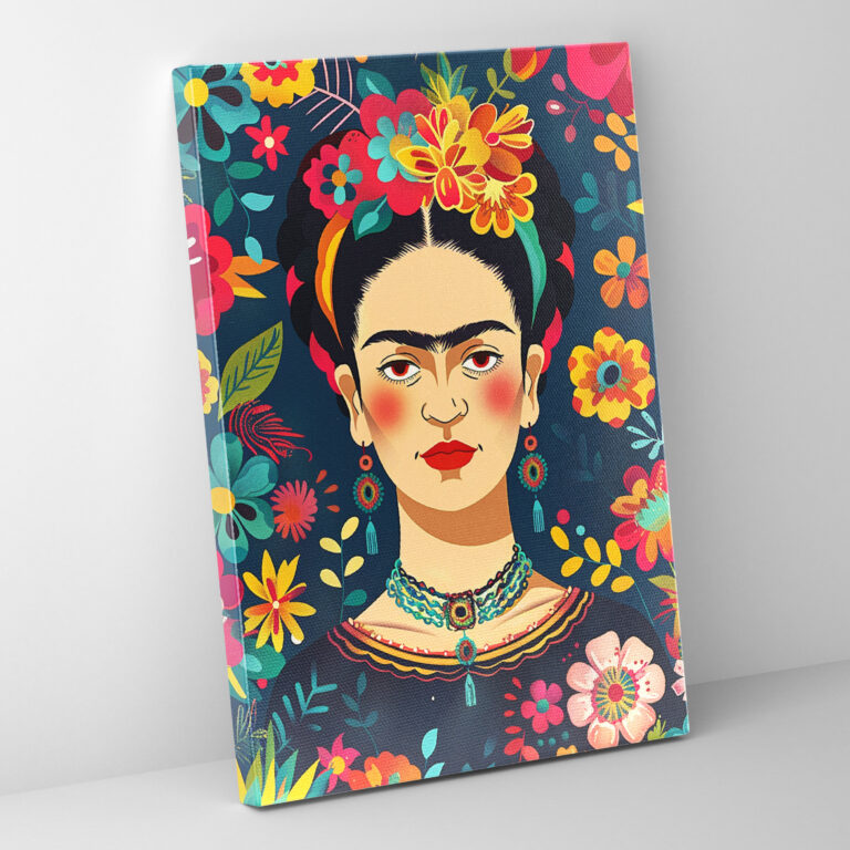 Frida Kahlo Tarzı Kanvas Tablo - Frida Kahlo Duvar Dekorasyonu