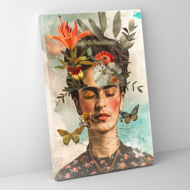 Frida Kahlo Tarzı Kanvas Tablo - Ev Dekorasyonu Duvar Sanatı