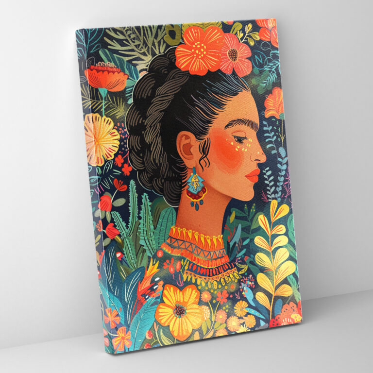 Frida Kahlo Stili Kanvas Tablo - Frida Kahlo Frida Kahlo Stili