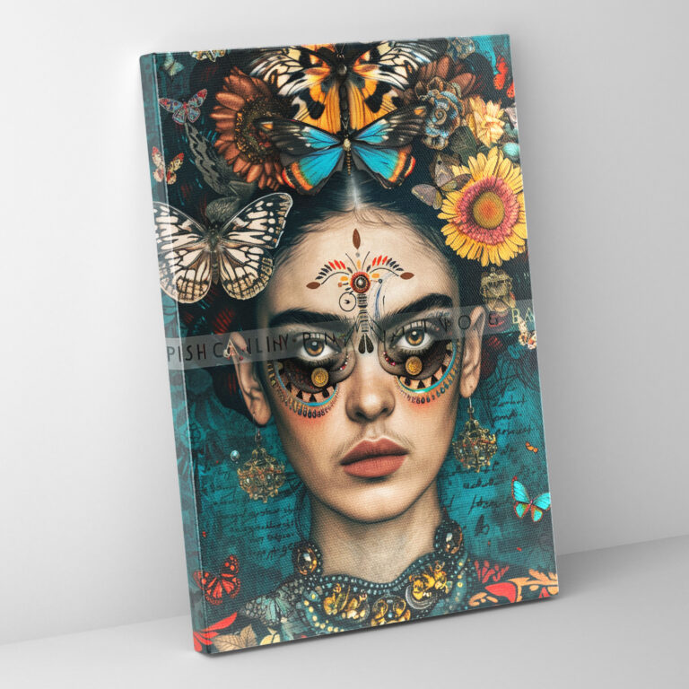 Frida Kahlo Tarzı Duvar Dekorasyonu - Kanvas Tablo Ev Dekorasyonu
