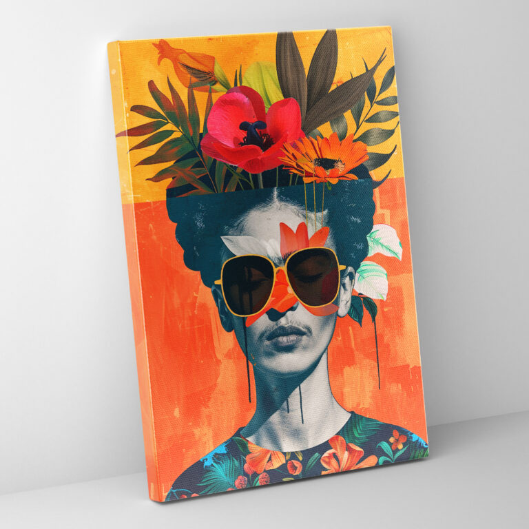 Frida Kahlo Tarzı Duvar Dekorasyonu - Kanvas Tablo Frida Kahlo Tarzı