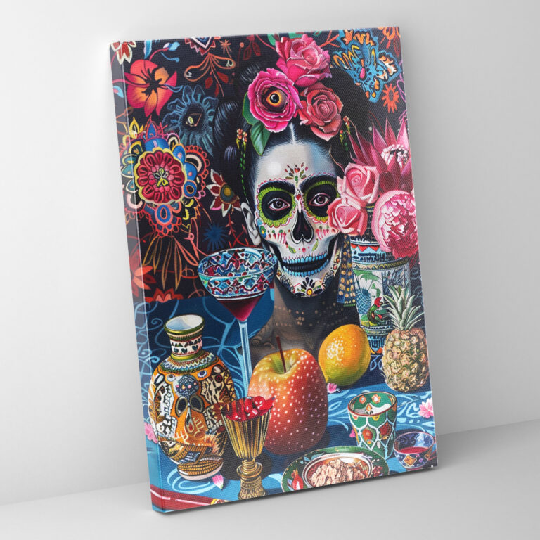Frida Kahlo Tarzı Kanvas Tablo - Ev Dekorasyonu Kanvas Duvar Sanatı