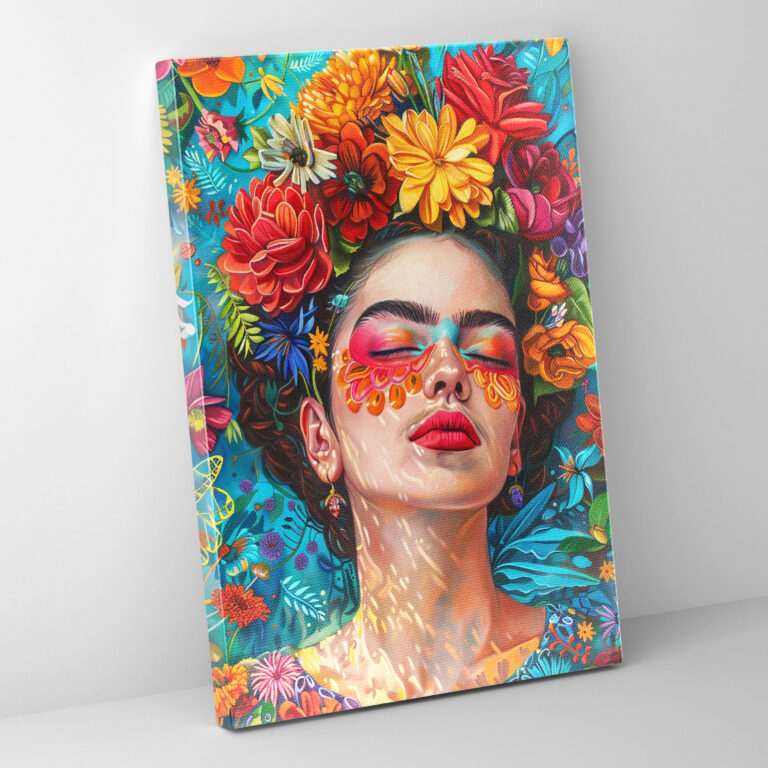 Frida Kahlo Tarzı Duvar Dekorasyonu - Ev Dekorasyonu ve Duvar Sanatı için Kanvas Tablo