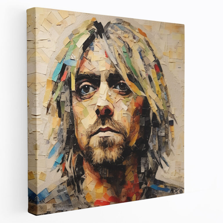 Kurt Cobain Cam Tablo - Duvar Dekorasyonu Cam Sanatı