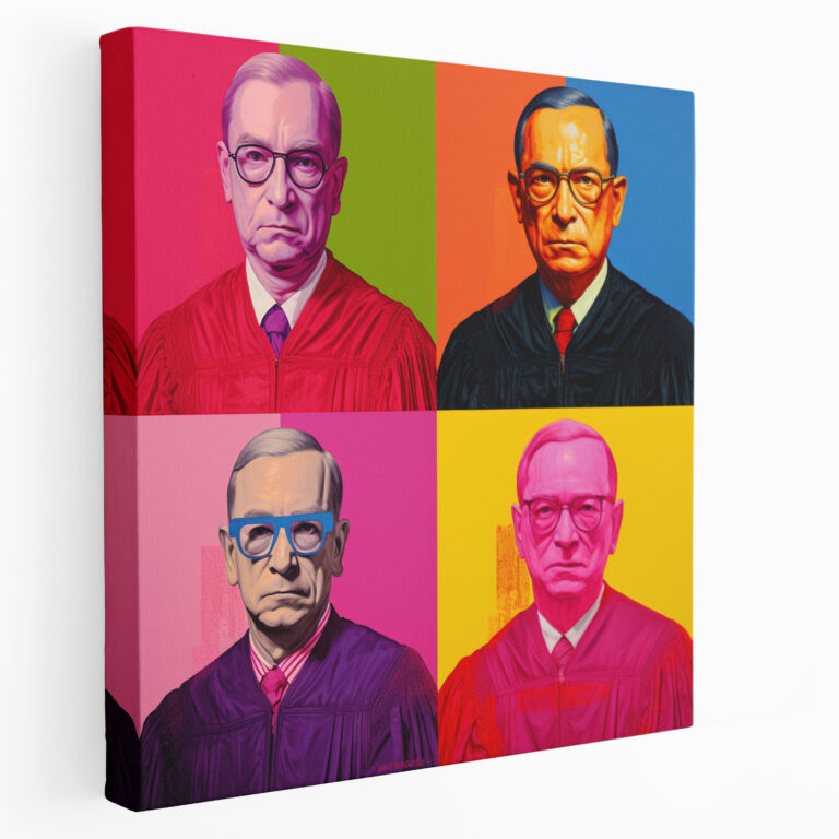 Kanvas Tablo - Warhol'dan Esinlenen Yüce Mahkeme - Hukuk Duvar Sanatı Portreler