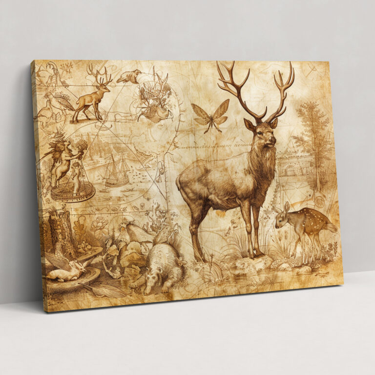 Doğa Kanvas Tablo - Leonardo Da Vinci Duvar Sanatı Ev Dekorasyonu