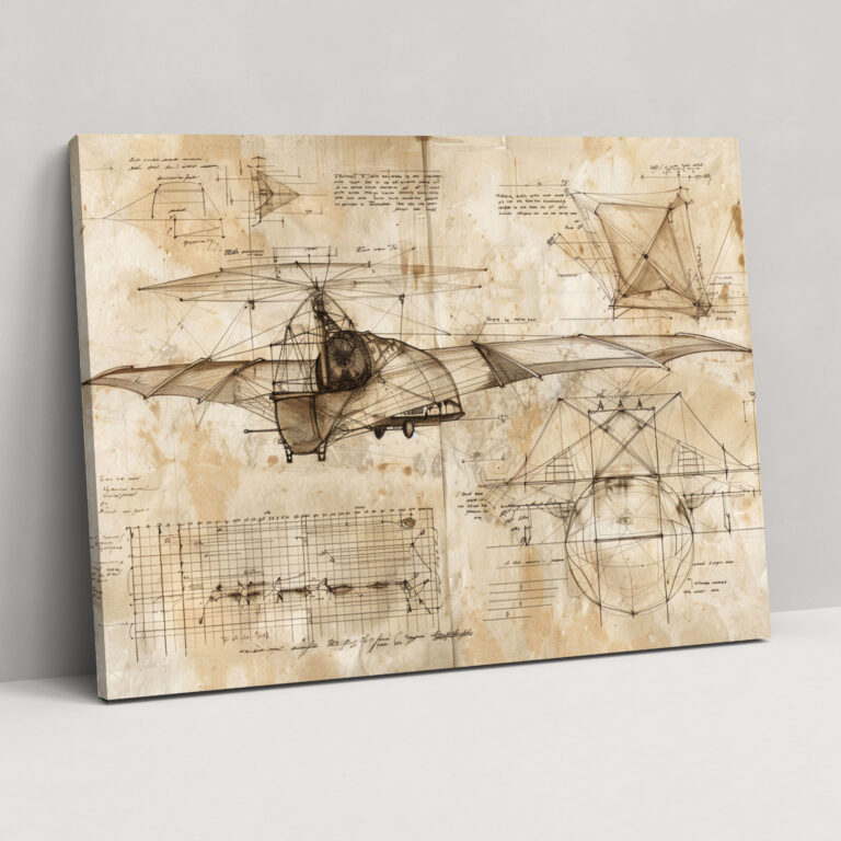 Leonardo Da Vinci Kanvas Tablo - Ev Dekorasyonu için Leonardo Da Vinci Kanvas Tablo