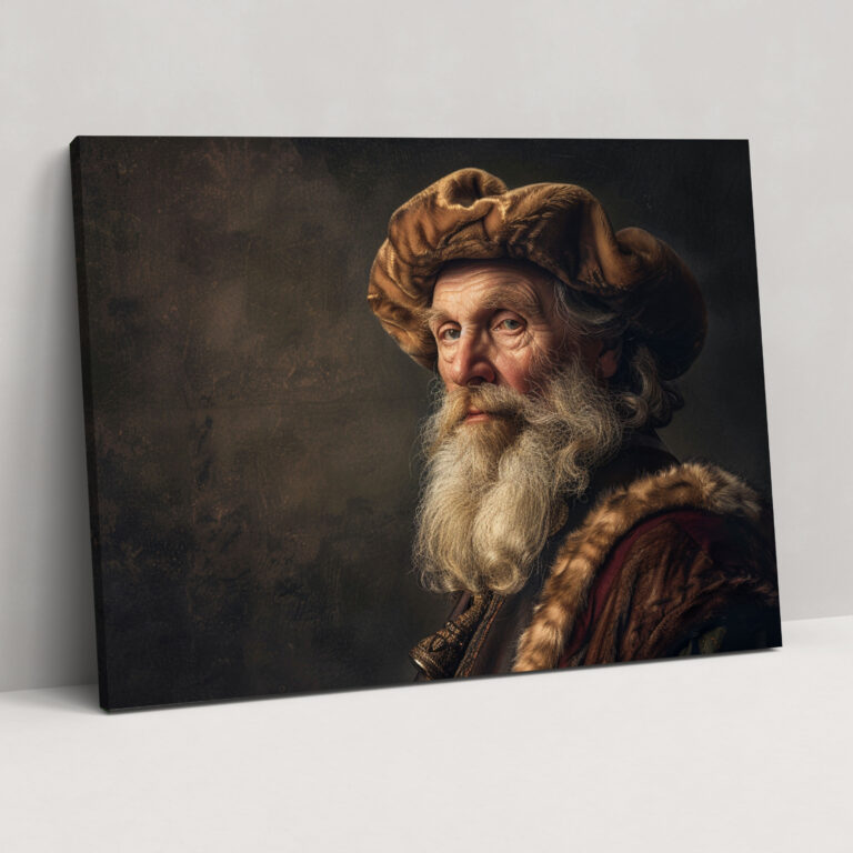 Leonardo Da Vinci Kanvas Tablosu - Klasik Portre Duvar Sanatı