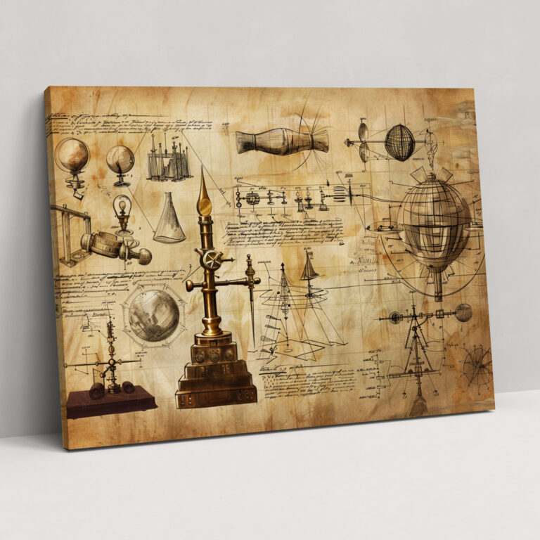 Bilimsel Buluşlar Leonardo Da Vinci Duvar Dekorasyonu - Leonardo Da Vinci Kanvas Tablo Sanatı Duvar Dekorasyonu Ev Dekorasyonu
