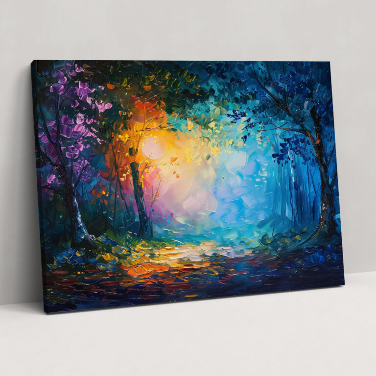 Leonid Afremov Duvar Dekorasyonu - Sihirli Orman Kanvas Tablo - Kanvas Duvar Sanatı Leonid Afremov