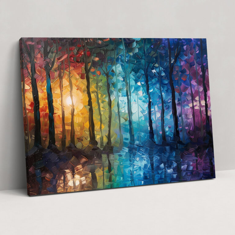Ay Işığında Orman Leonid Afremov Duvar Sanatı - Leonid Afremov Kanvas Tablo