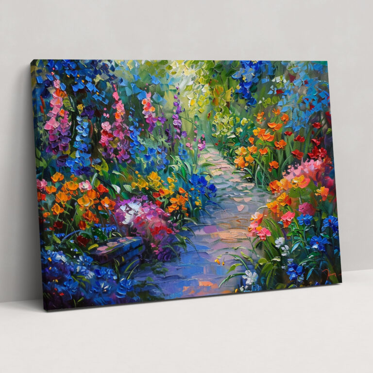 Çiçek Bahçesi Kanvas Tablo - Leonid Afremov Kanvas Kanvas Duvar Sanatı