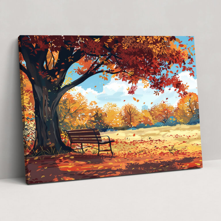 Park Manzarası Leonid Afremov Duvar Dekorasyonu - Kanvas Tablo Sanatı