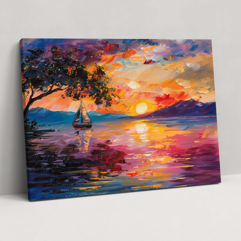 Doğaüstü Günbatımı Leonid Afremov Kanvas Tablo - Leonid Afremov Duvar Sanatı Tablo