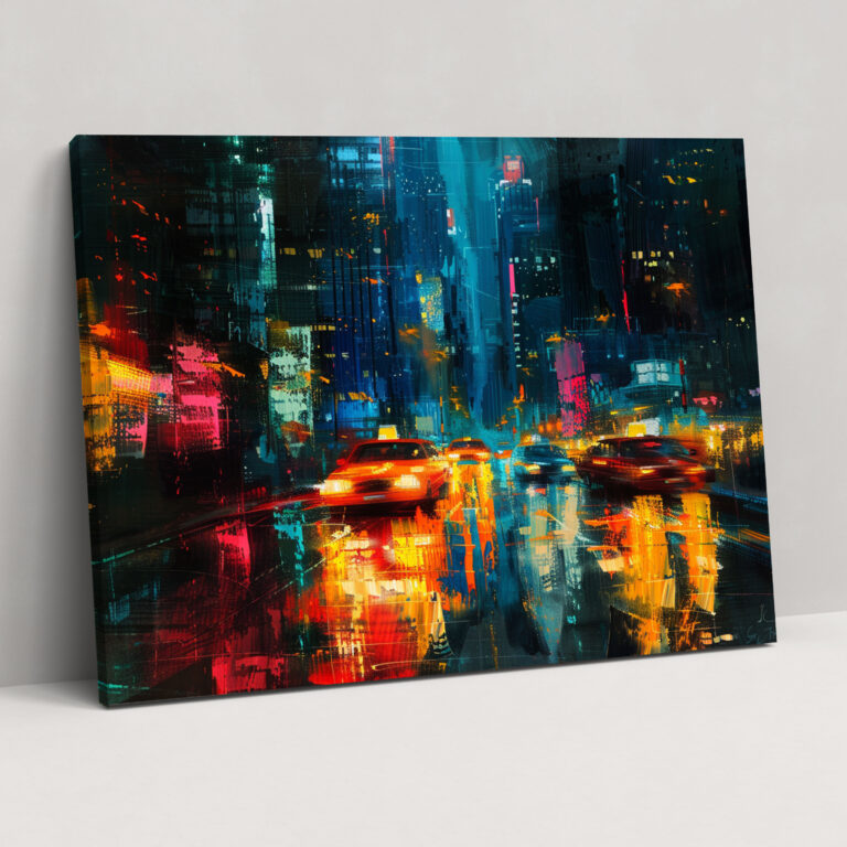 Leonid Afremov Şehir Manzarası Kanvas Tablo - Leonid Afremov Kanvas Duvar Sanatı Duvar Sanatı