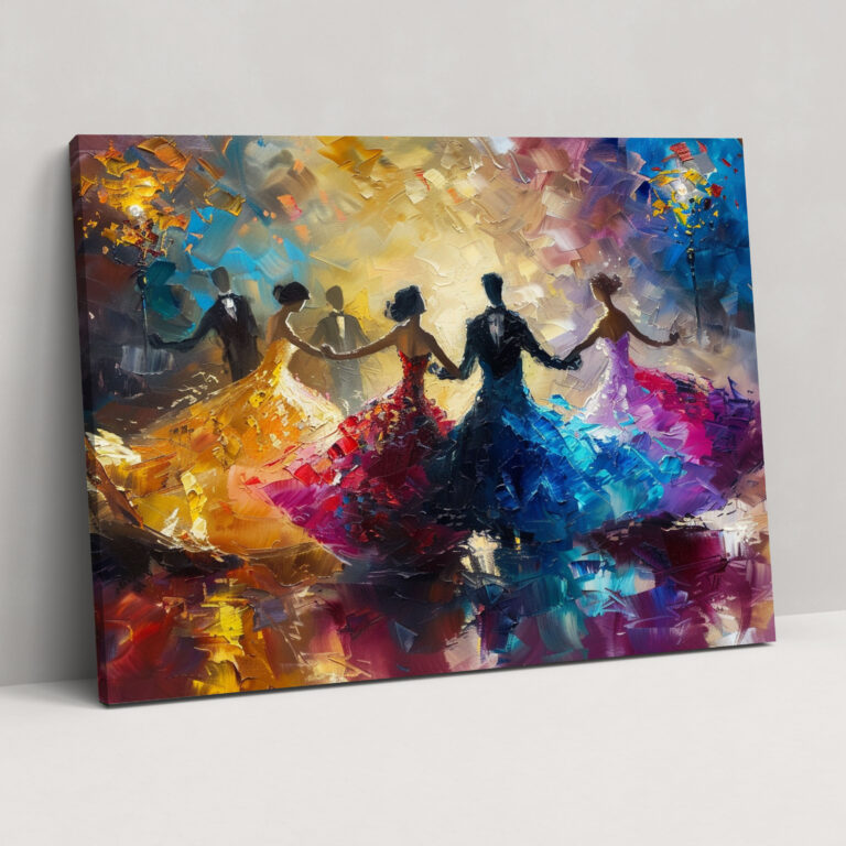 Leonid Afremov Salon Dansı Duvar Sanatı - Wall Decoration Kanvas Tablo Duvar Sanatı
