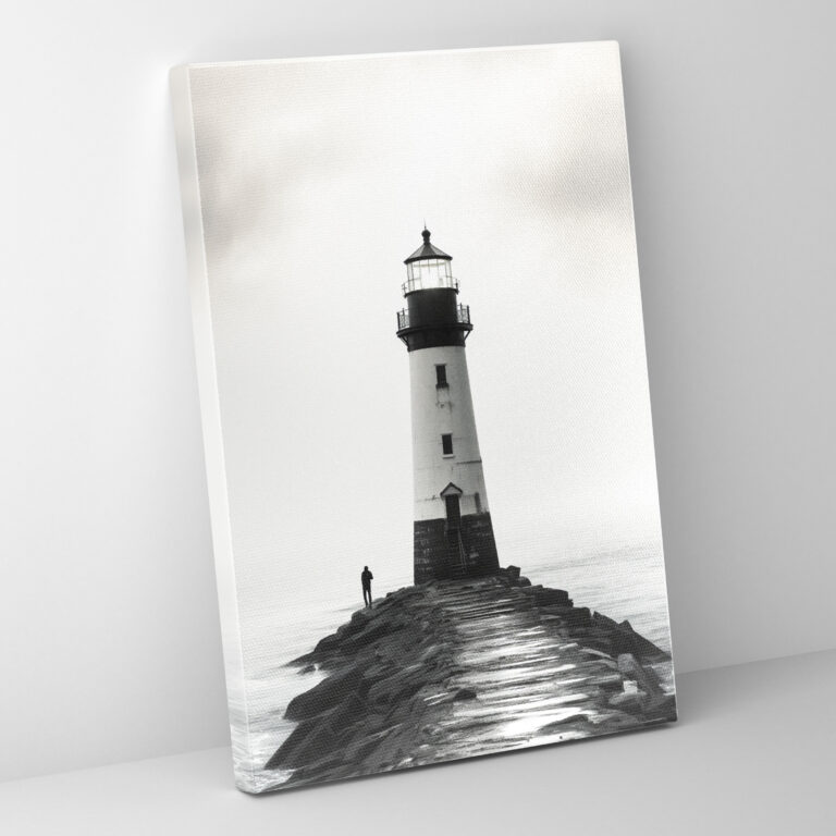 Deniz Feneri Duvar Sanatı - Minimalist Tasarım Ev Dekorasyonu için Deniz Feneri Duvar Sanatı