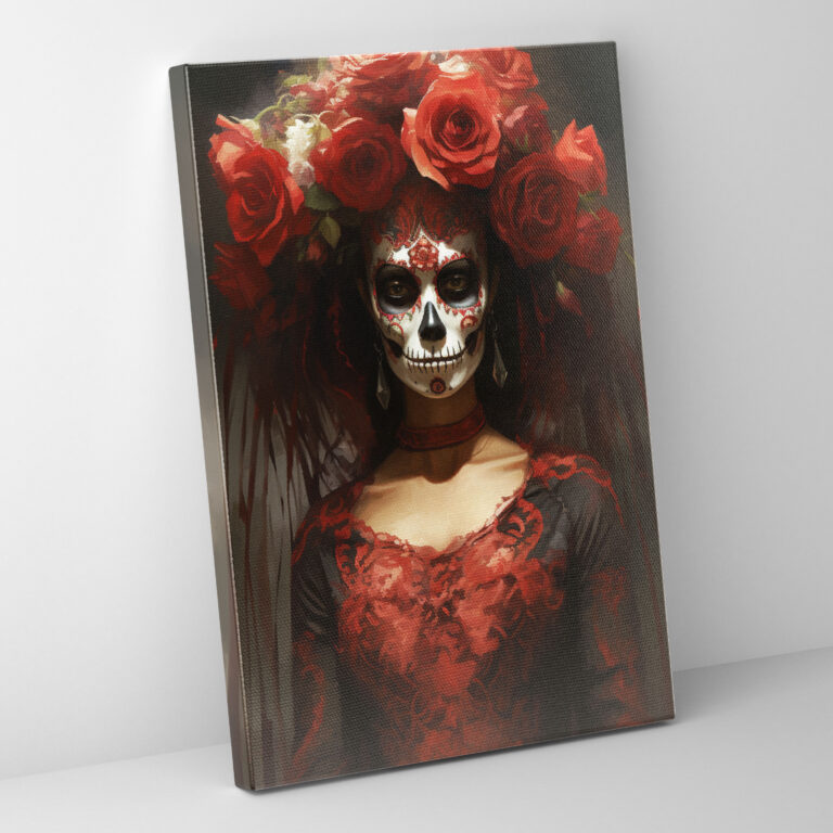 La Calavera Catrina Kanvas Tablo - Los Muertos Duvar Sanatı Ev Dekorasyonu