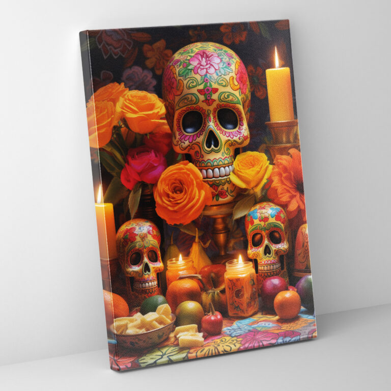 Los Muertos Duvar Dekorasyonu - Kanvas Tablo Meksika Kültürü Duvar Dekorasyonu