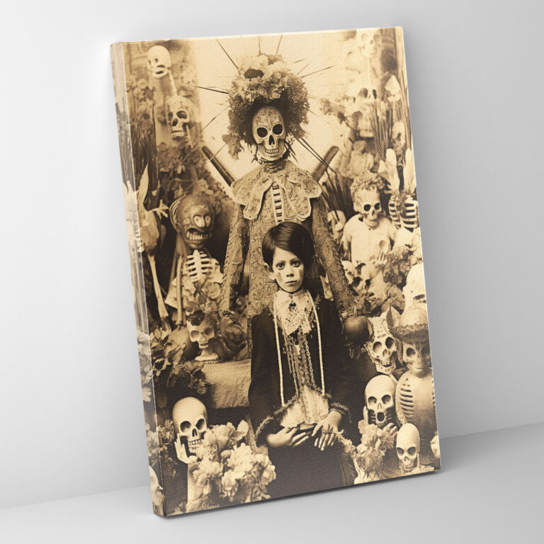 Los Muertos Duvar Sanatı - Geleneksel Kıyafetler Kanvas Duvar Sanatı