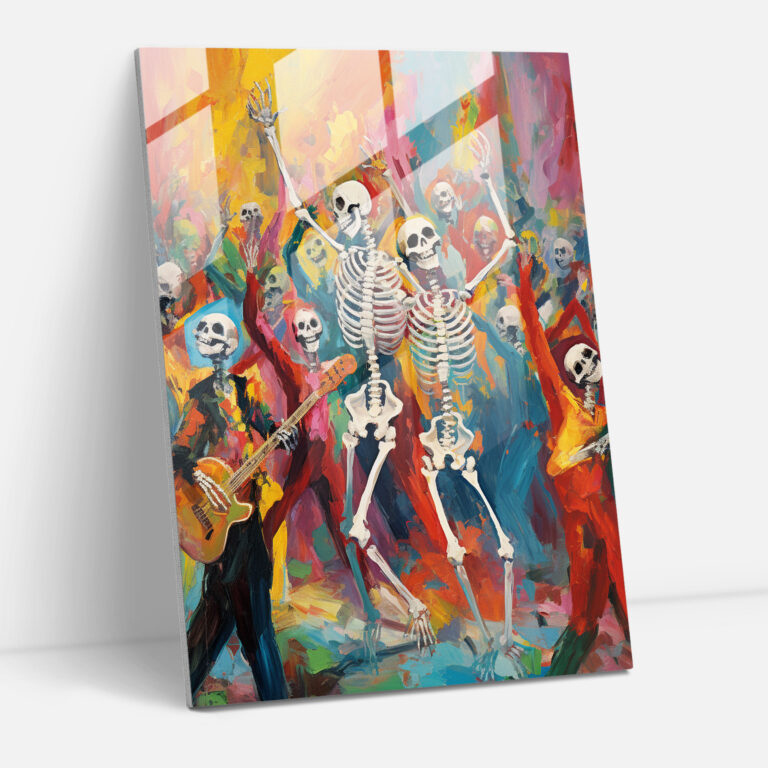 Los Muertos Karnaval Cam Tablosu - Los Muertos Cam Sanatı Cam Tablo Cam Duvar Sanatı