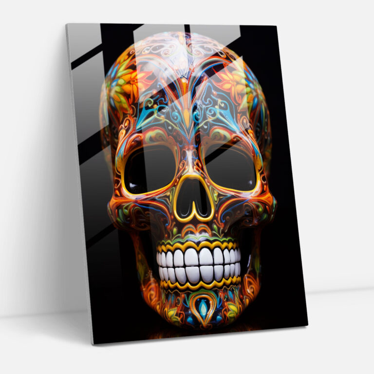Los Muertos Soyut Cam Tablo - Los Muertos Cam Sanatı Cam Tablo Modern Sanat