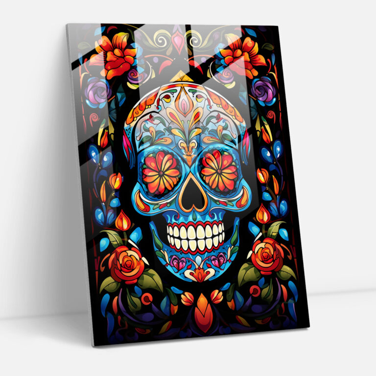 Los Muertos Cam Tablo - Modern Sanat Cam Duvar Sanatı Ev Dekorasyonu