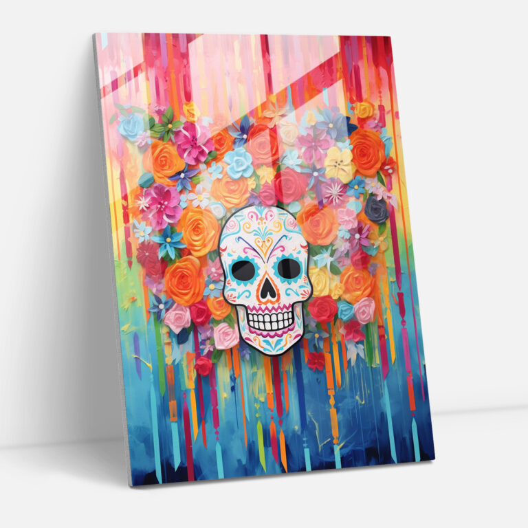 Los Muertos Cam Sanatı - Duvar Dekorasyonu Cam Tablo