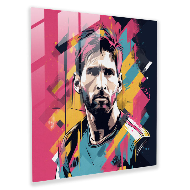 Lionel Messi Cam Sanatı - Pop Art ve Cam Duvar Sanatı
