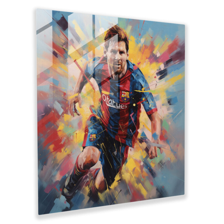 Lionel Messi Cam Tablosu - Modern Sanat