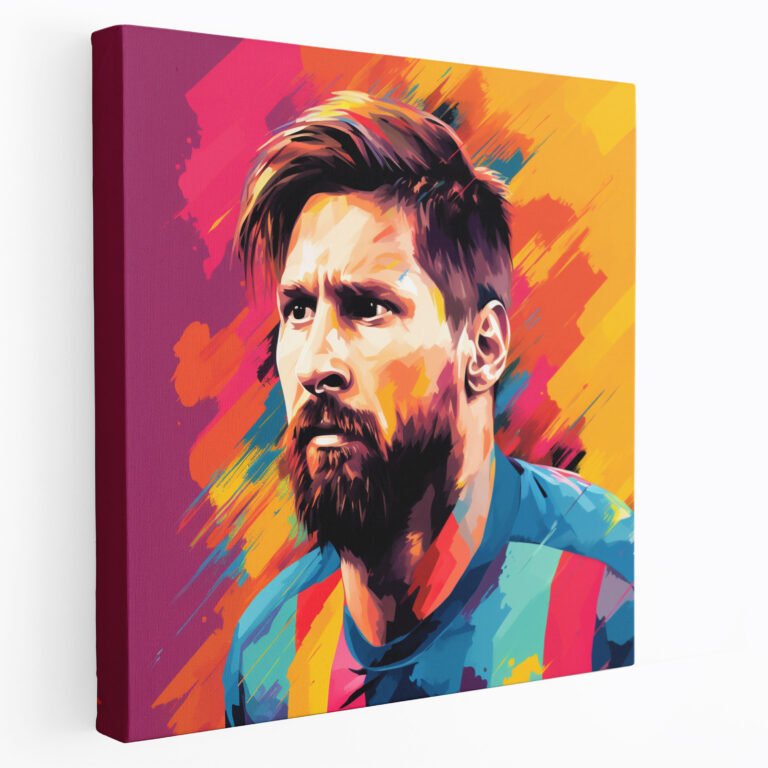 Lionel Messi Pop Art Kanvas Tablo - Futbolcu Wall Art