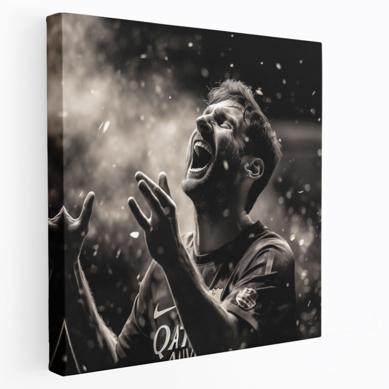 Lionel Messi Kanvas Tablo - Siyah Beyaz Duvar Sanatı - Lionel Messi Duvar Dekorasyonu Ev Dekorasyonu Kanvas Duvar Sanatı