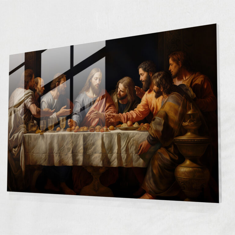 İsa'nın Son Akşam Yemeği Rönesans Cam Sanatı - İsa'nın Son Akşam Yemeği İncelikli Detaylar Modern Sanat
