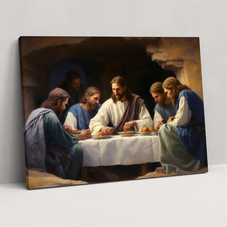 İsa'nın Son Akşam Yemeği Kanvas Tablo - Klasik Yağlı Boya Duvar Sanatı Dekorasyon