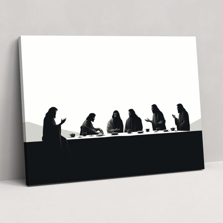 İsa'nın Son Akşam Yemeği Duvar Dekorasyonu - İsa'nın Son Akşam Yemeği Ev Dekorasyonu Kanvas Duvar Sanatı