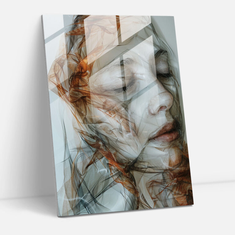 Mannerism Cam Tablo Sanatı - İfade Dolu Yüzler - Ev Dekorasyonu Modern Sanat